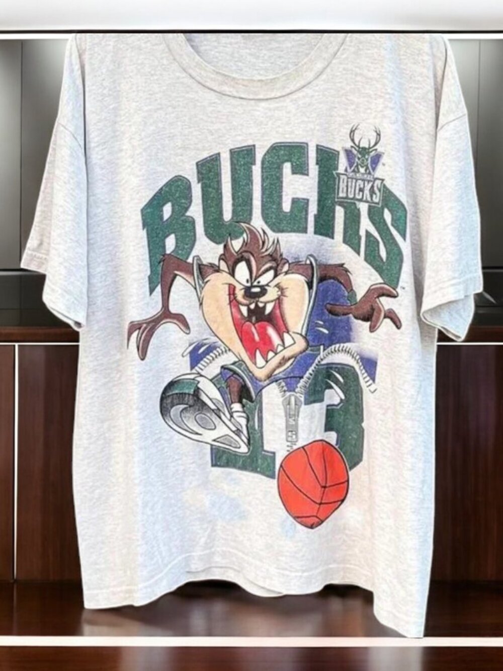 Vintage NBA Milwaukee Bucks Looney Tunes Taz T-Shirt, Milwaukee Bucks Shirt